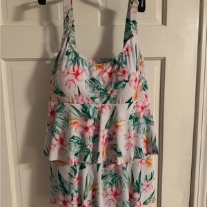 Bal Harbour Women's One Piece Swimsuit Size 18 NWT Upf 50+ Floral